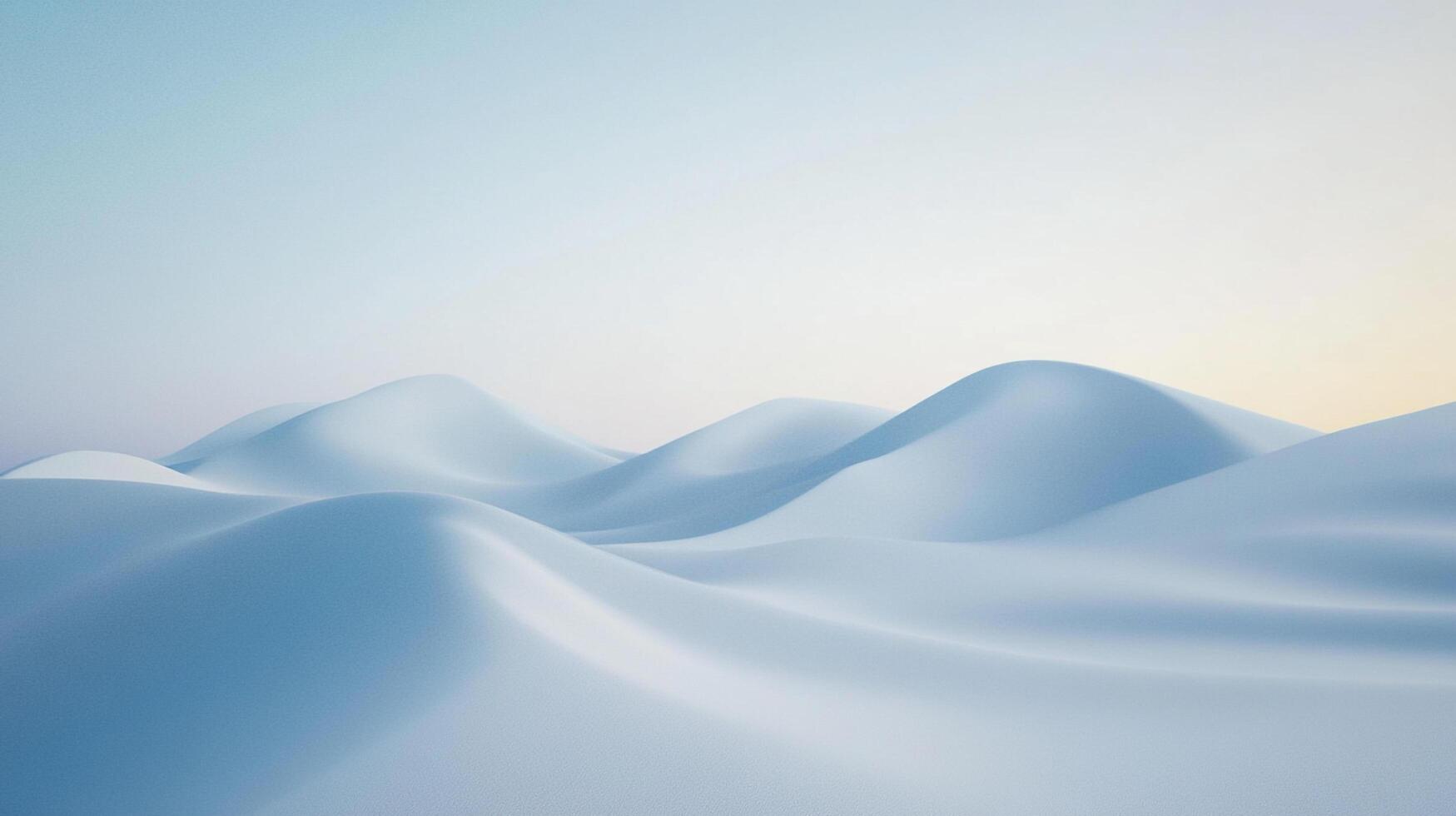 Minimalist landscape with smooth, blue hills under a gradient sky. Serene and peaceful nature scenery. Soft, undulating shapes invite contemplation. photo
