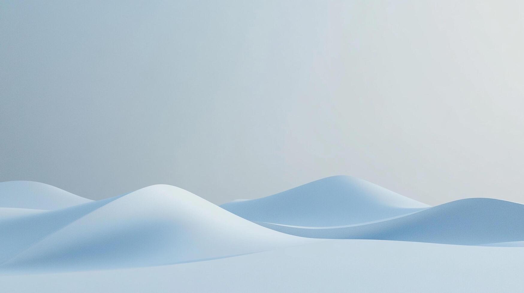 Abstract soft hills of light blue form a soothing, minimal landscape. Clean lines create a calming, simple composition. photo