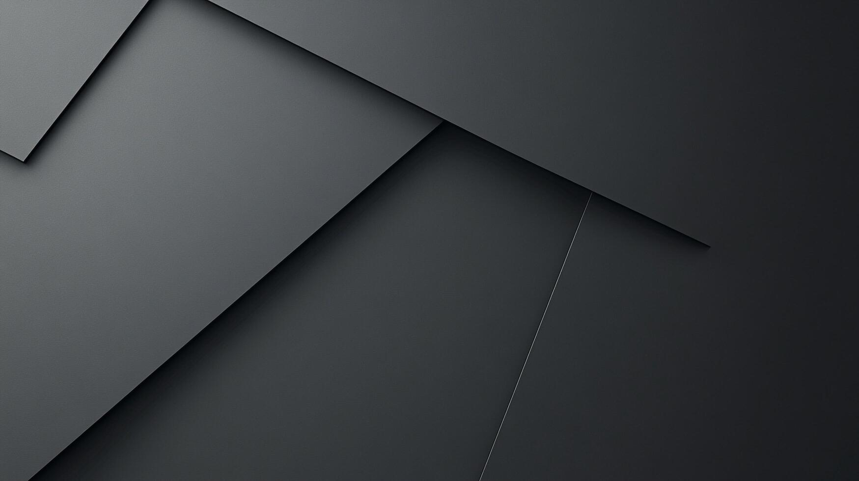 A dark, geometric abstract composed of overlapping planes, creating depth through shadow and light on matte surfaces in a modern style. photo