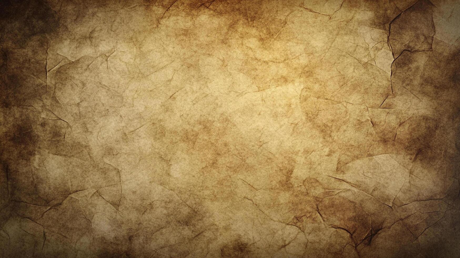 Aged parchment texture with faded brown tones and delicate folds. Evokes a sense of history and timelessness, ideal for vintage designs. photo