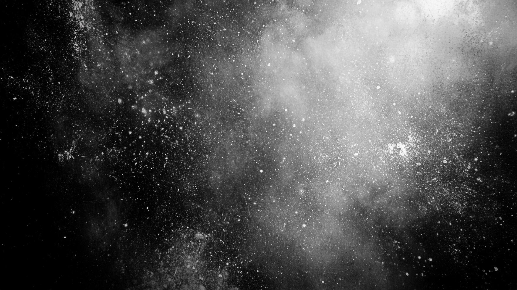Monochromatic galaxy visualization with stars, cosmic dust, and swirling patterns against a dark background. Ethereal cosmic beauty. photo