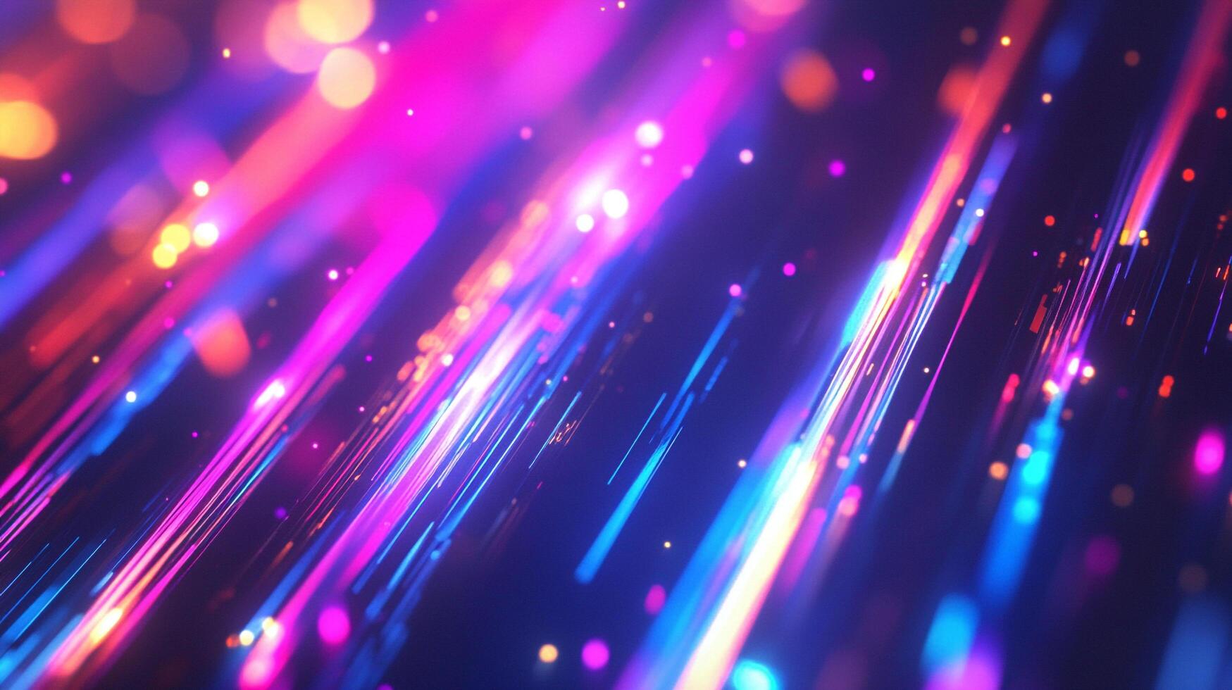 Abstract lines of neon light, creating a sense of movement and dynamism, perfect for a modern and energetic design. photo