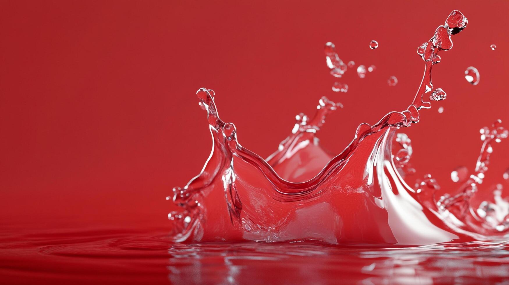 Dynamic liquid splash against vibrant backdrop showcasing fluidity, motion, and the interaction of water and light in a captivating composition. photo