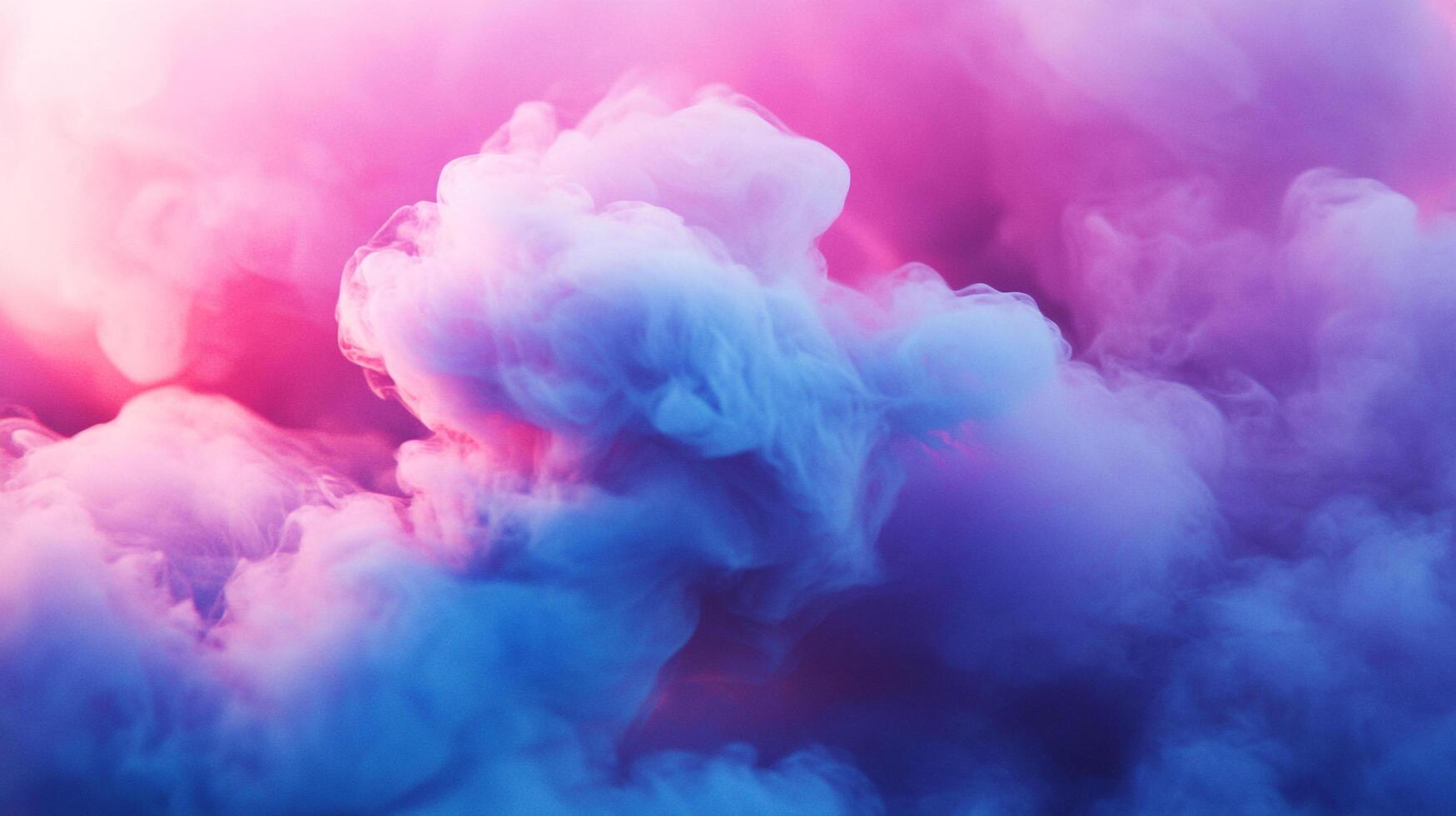 Colorful wisps of swirling smoke blend pink, purple, and blue. A vibrant, dreamy backdrop of abstract beauty with a soft gradient effect. photo
