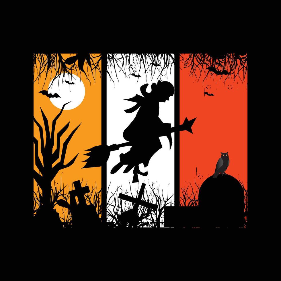 Halloween pumpkin T-shirt design with elements red color vector