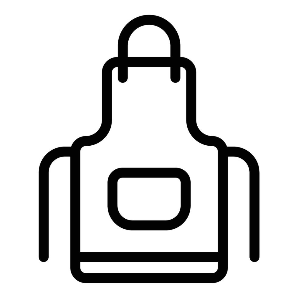 Flat Line Apron Icon A Simple and Modern Cooking Illustration. vector