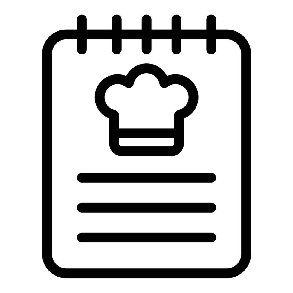 Flat Line Recipe Icon A Simple and Modern Culinary Illustration. vector