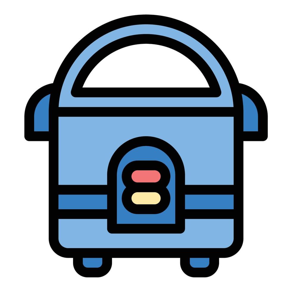 Flat Line Rice Cooker Icon A Simple and Modern Kitchen Appliance Illustration. vector