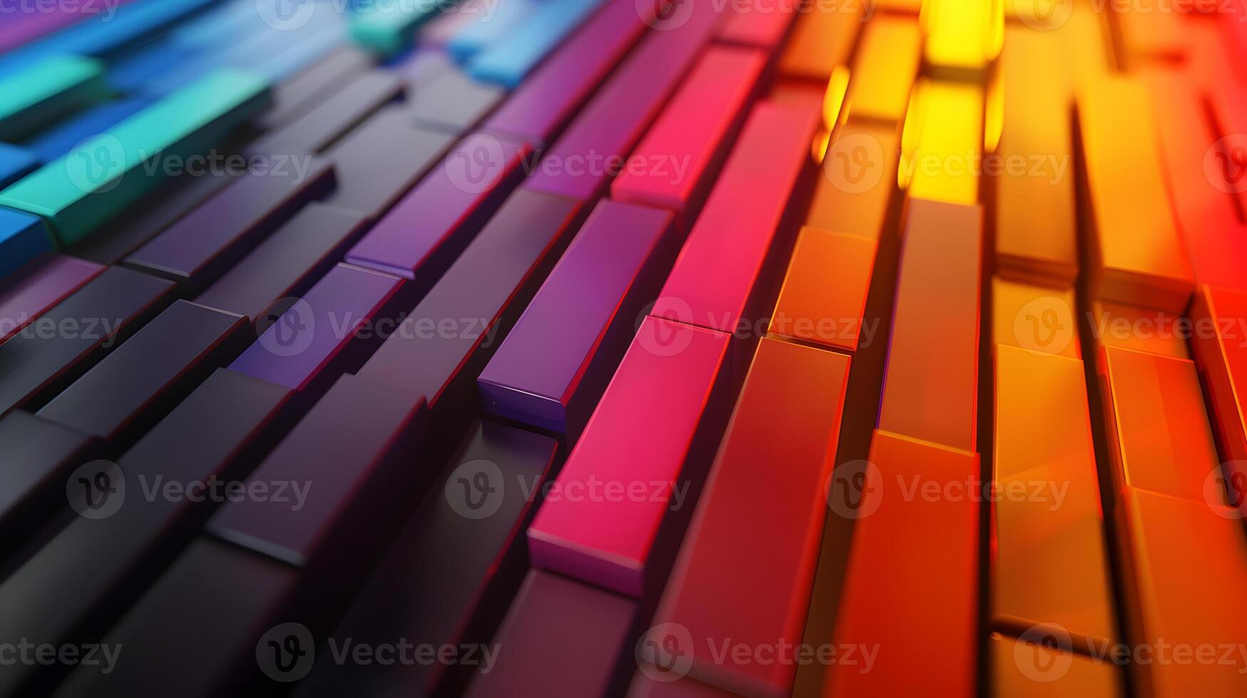 Vibrant Rectangular Abstract Pattern with Colorful Geometric Shapes photo