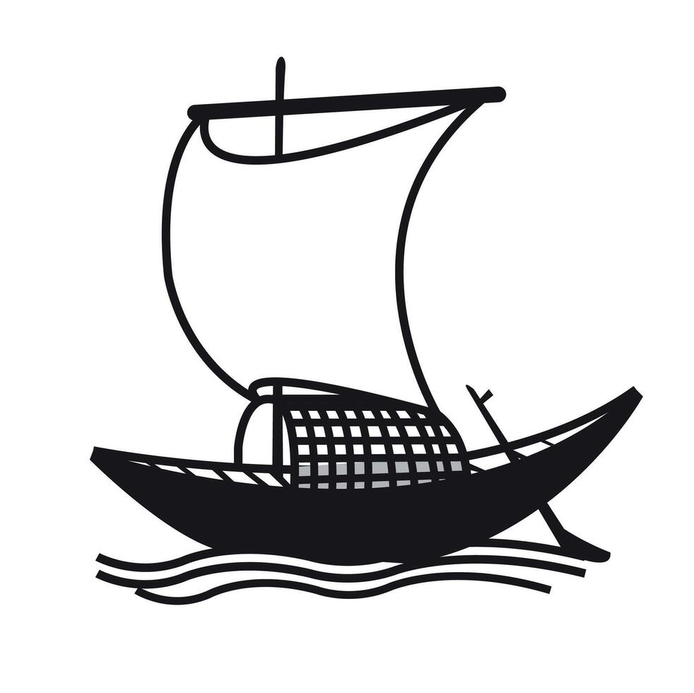 boat Creative line art vector