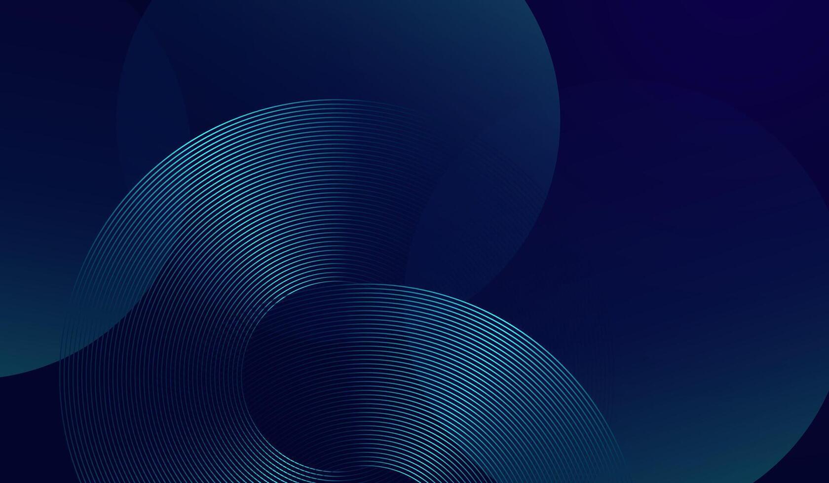 Abstract background with glowing concentric circles, and a A futuristic overlapping curved shapes . The deep blue tones and neon highlights create a high-tech vector