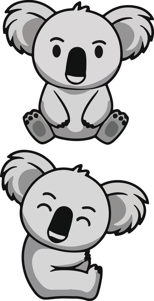 Cute Koala Set vector