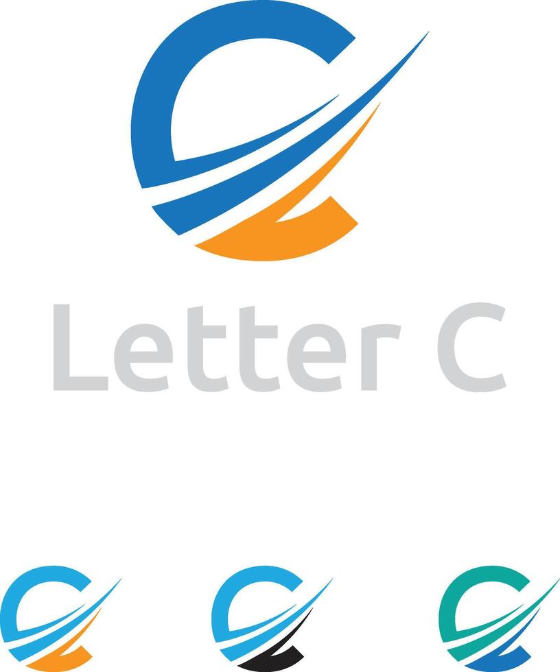 Letter C growth Logo Design vector