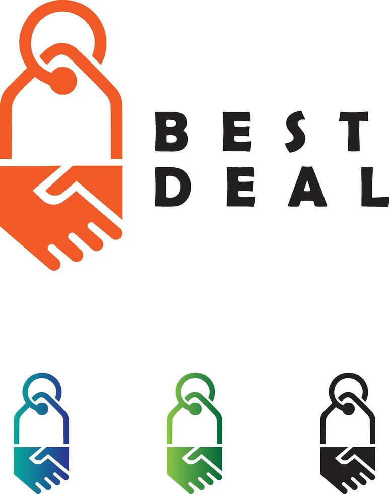 Handshake Logo Best Deal Logo vector