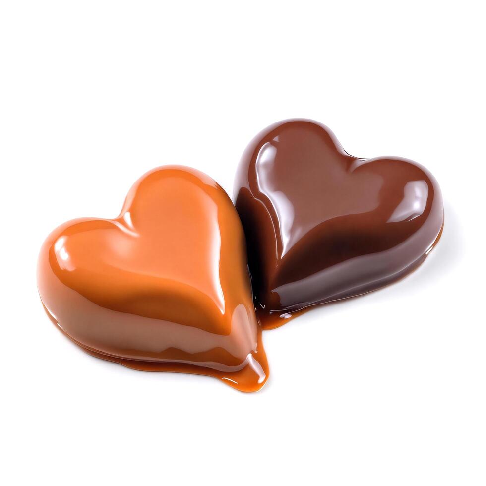Assorted chocolate candies. Smooth melting sweets. Macro photography. Realistic isolated colorful food illustrations for advertising and packaging design photo