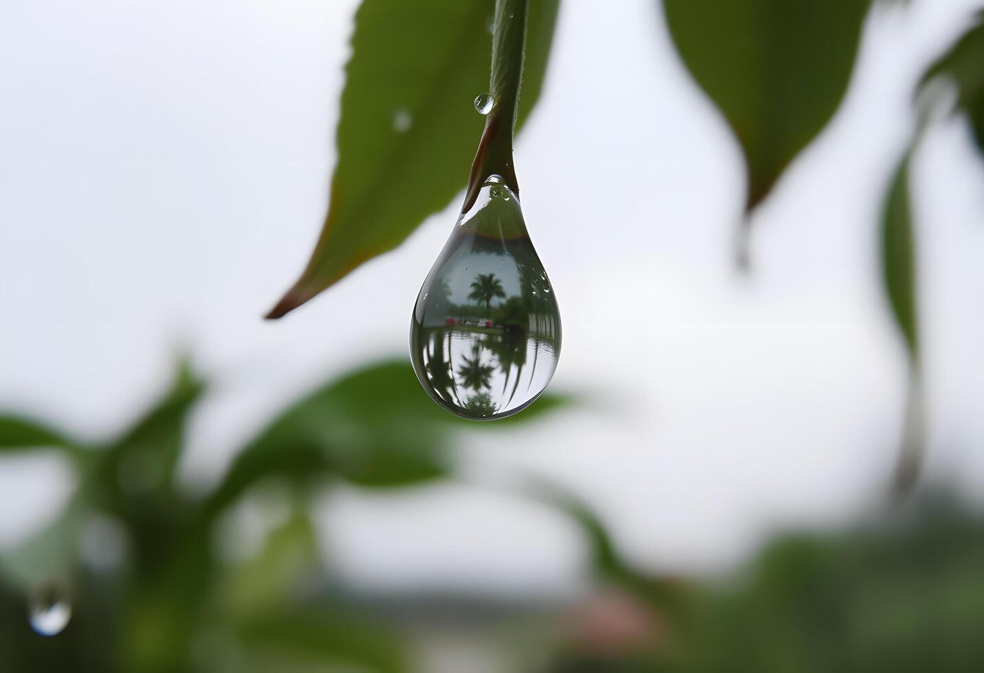 Stunning Water Drop Reflection Nature Photography photo