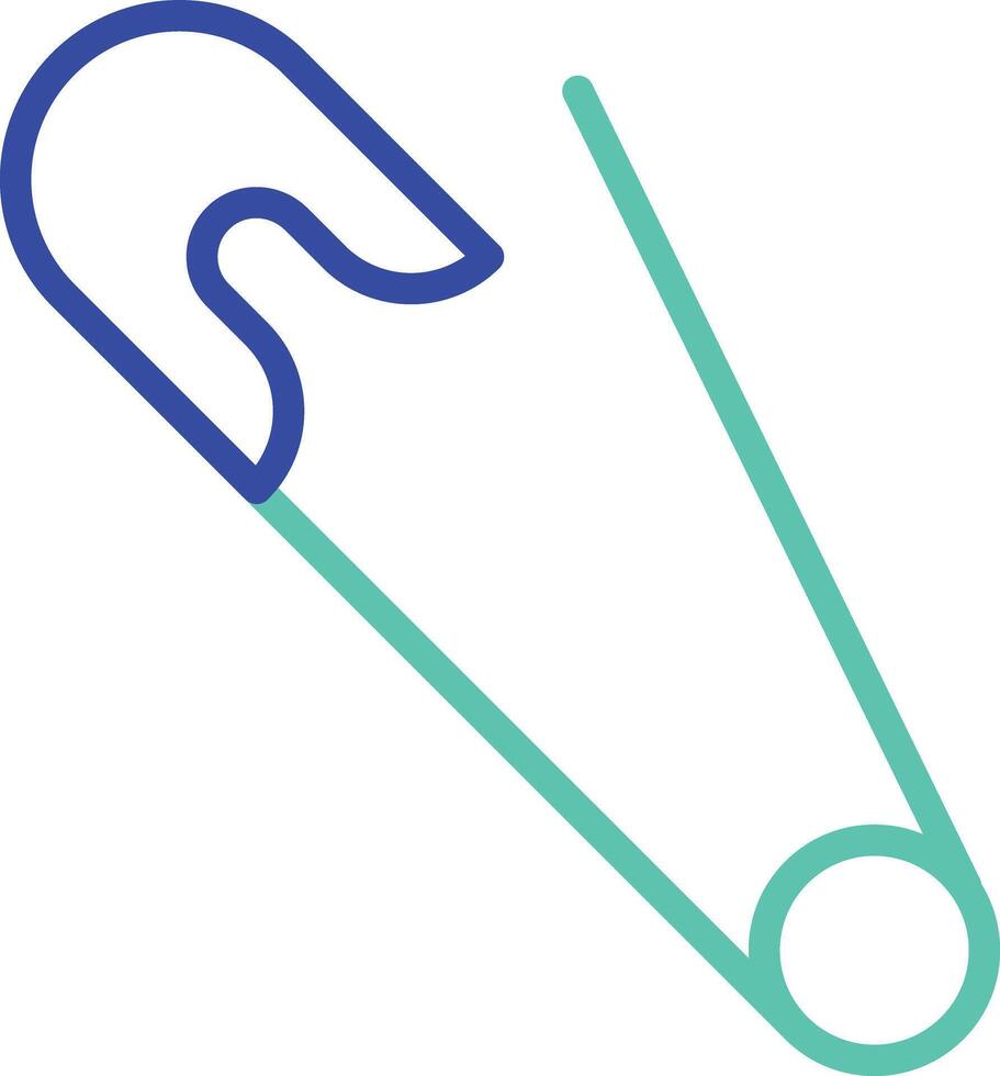 Pin outline dual color icon vector