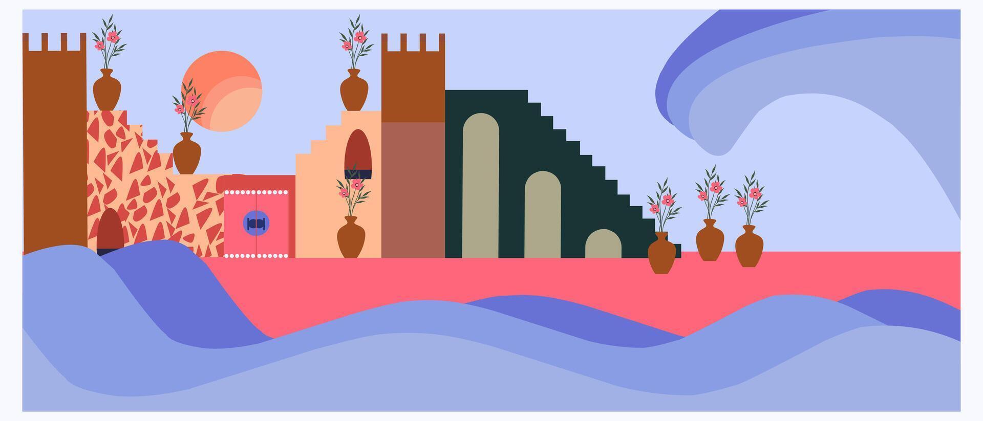 abstract city illustration vector