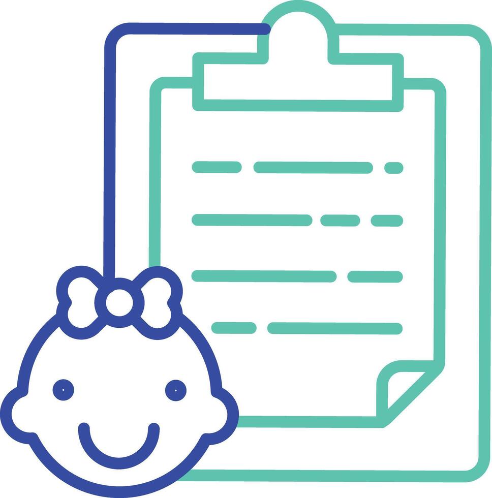 Report outline dual color icon vector