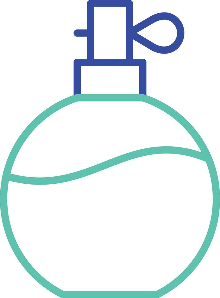 Perfume outline dual color icon vector