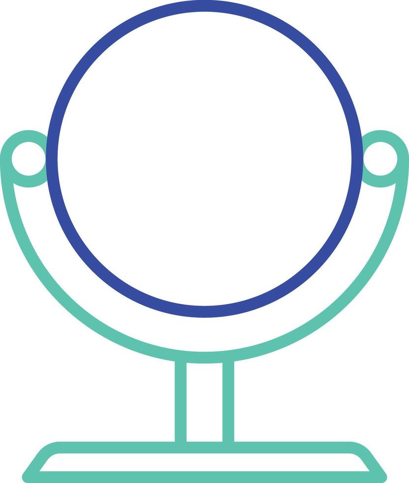 Mirror outline dual color icon vector