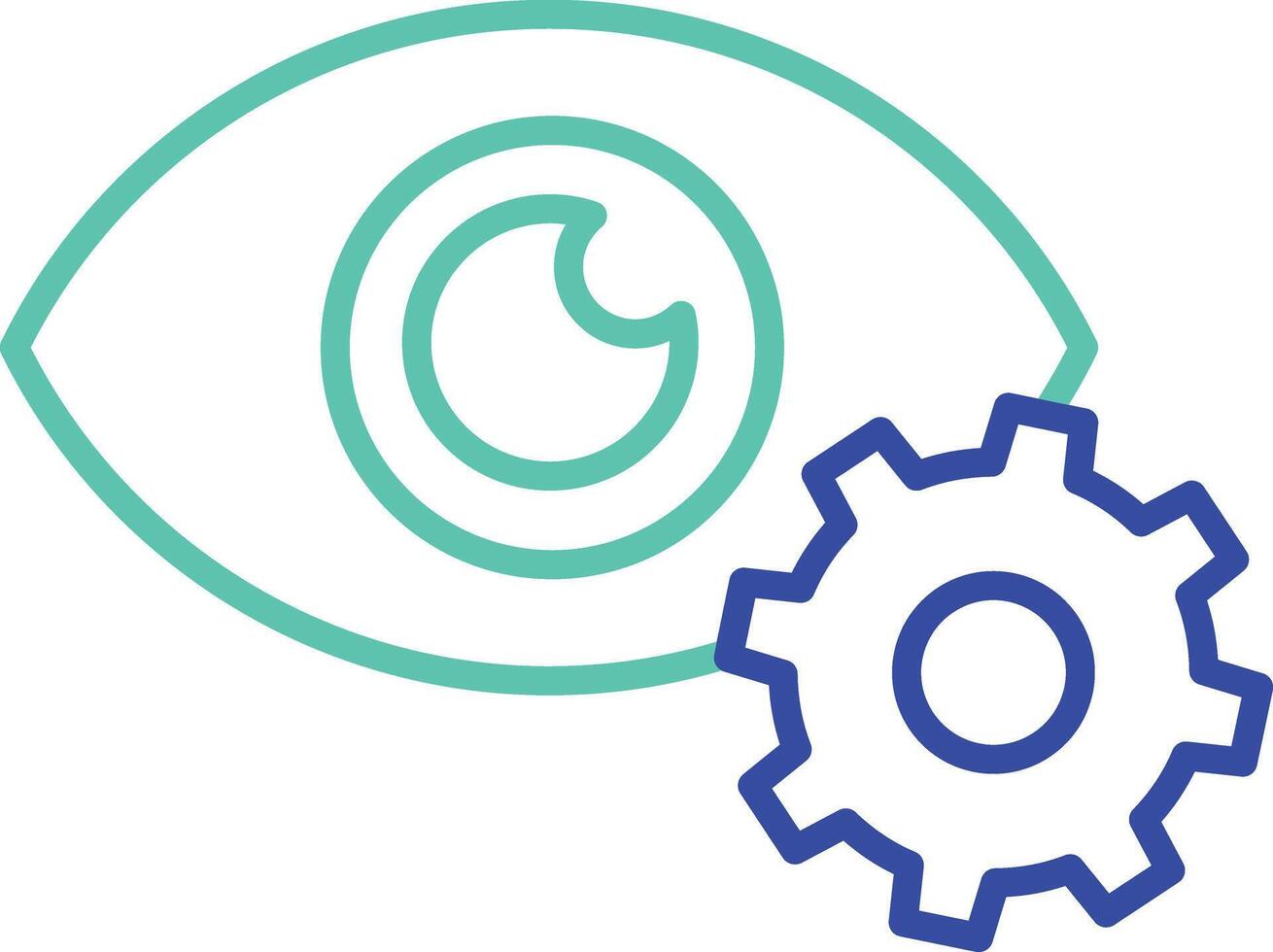 Optimization outline dual color icon vector