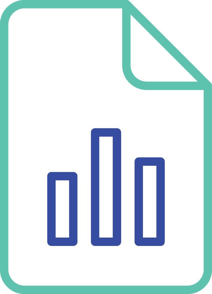 Report page outline dual color icon vector