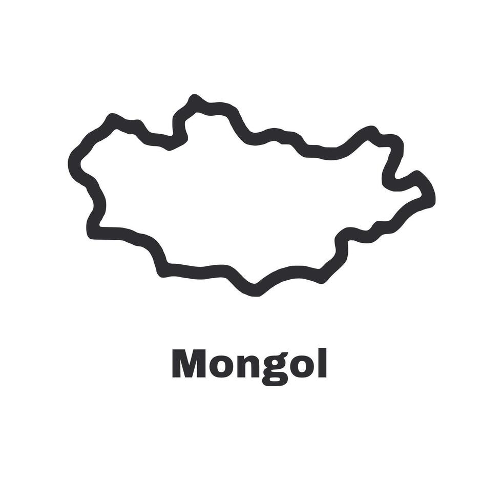 A map of Mongolia is shown in black and white vector