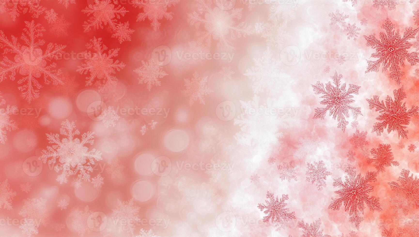 A festive background featuring snowflakes and a gradient of red tones. photo