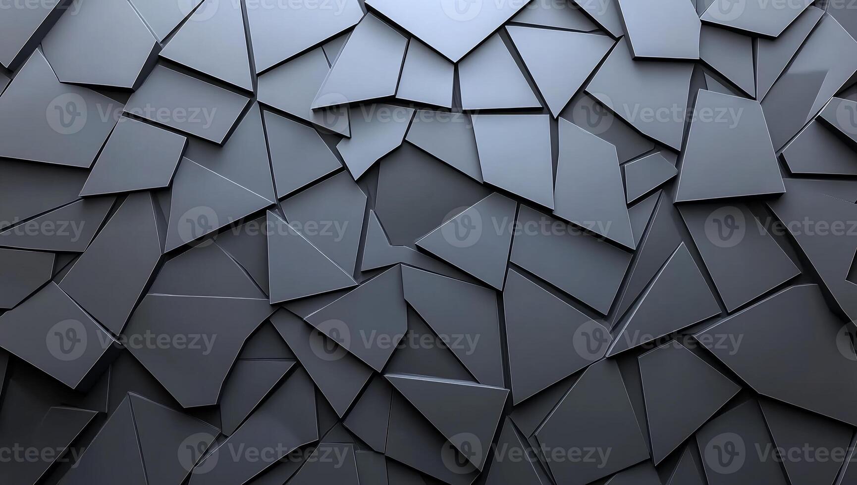 Abstract geometric pattern of dark gray fragmented shapes. photo