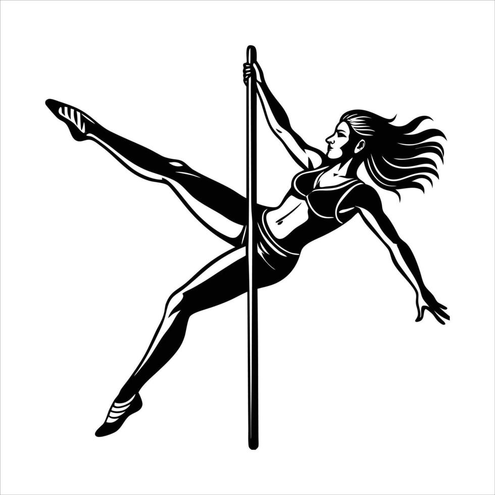 Pole Dancers Stock vector