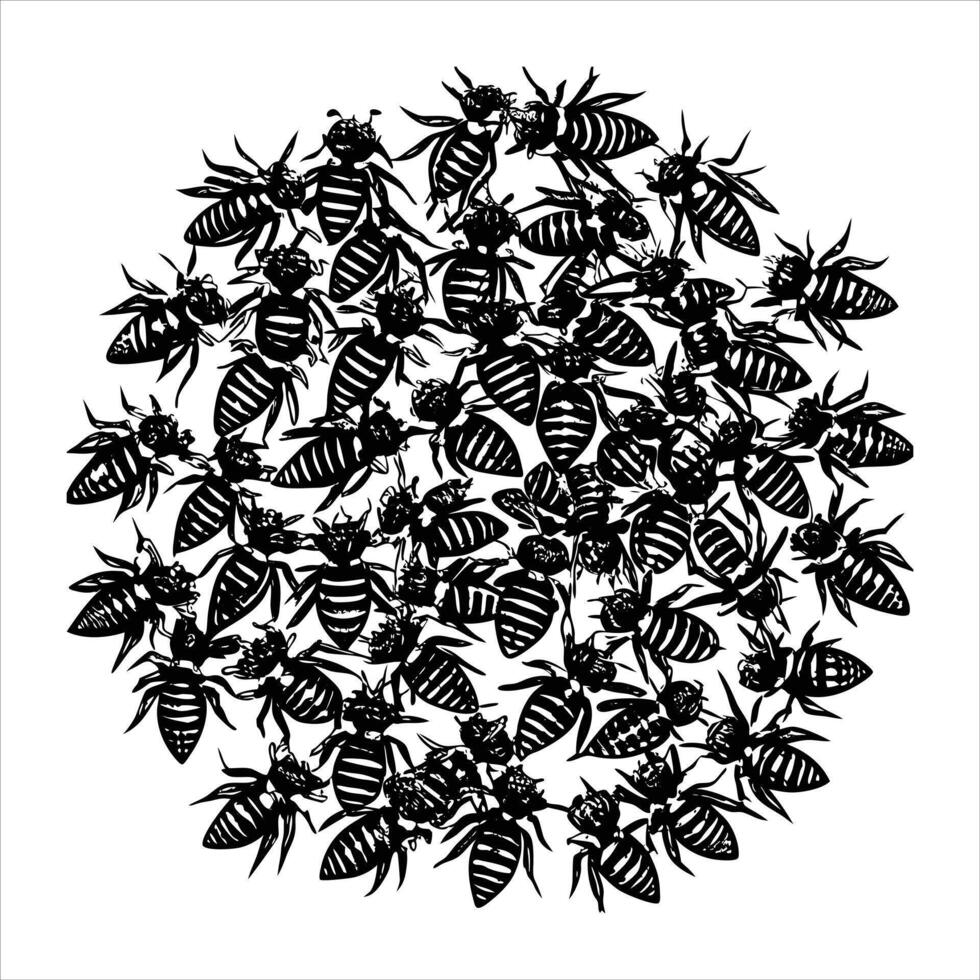 swarm of bees.. vector