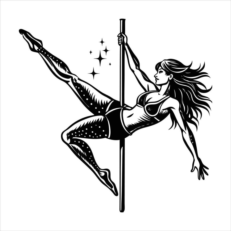 Pole Dance Exotic vector