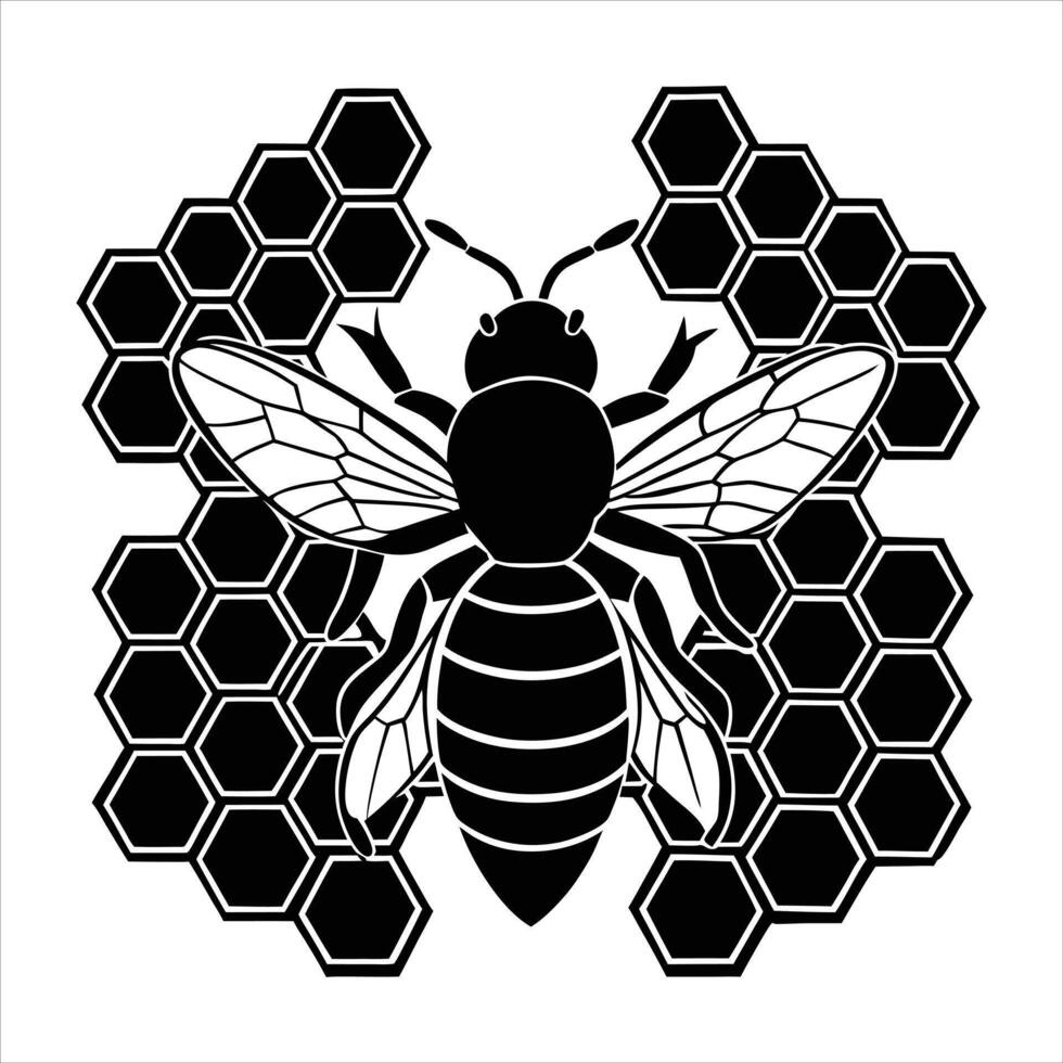 Honey Bee Silhouette vector