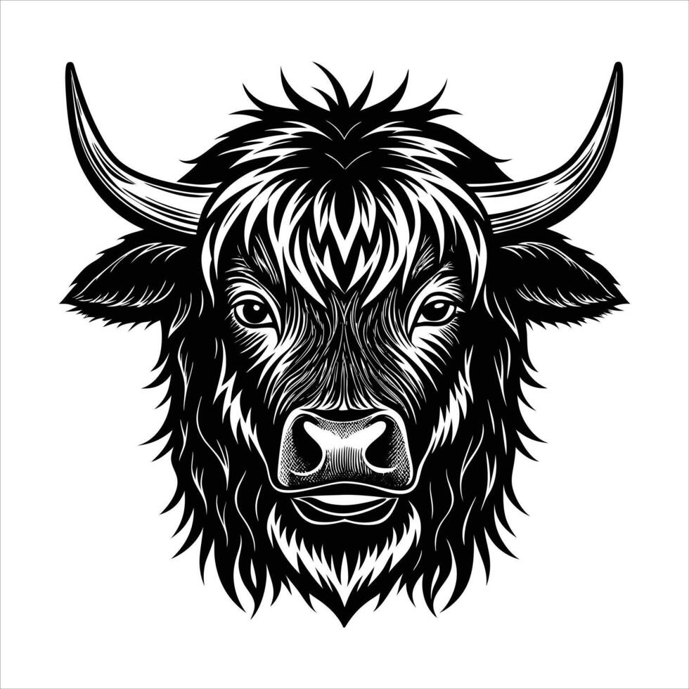 Yak Animal head vector