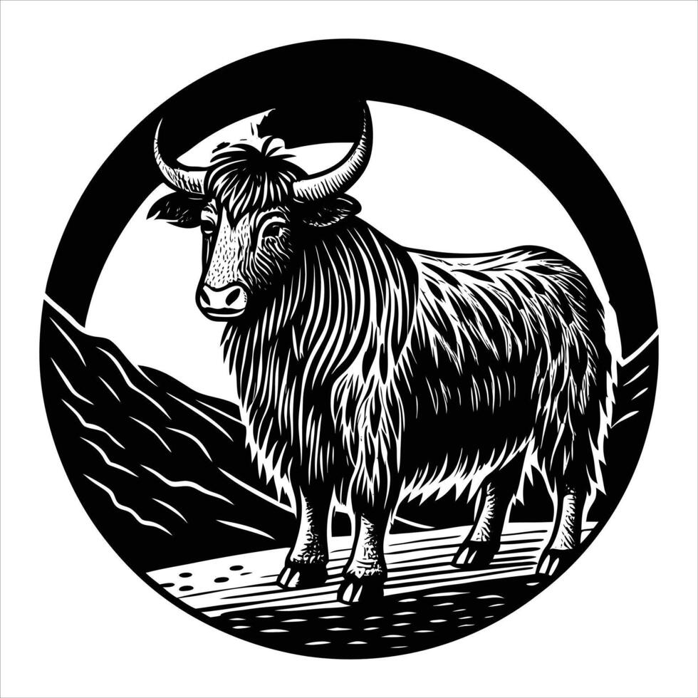 Vibrant Yak Graphics vector
