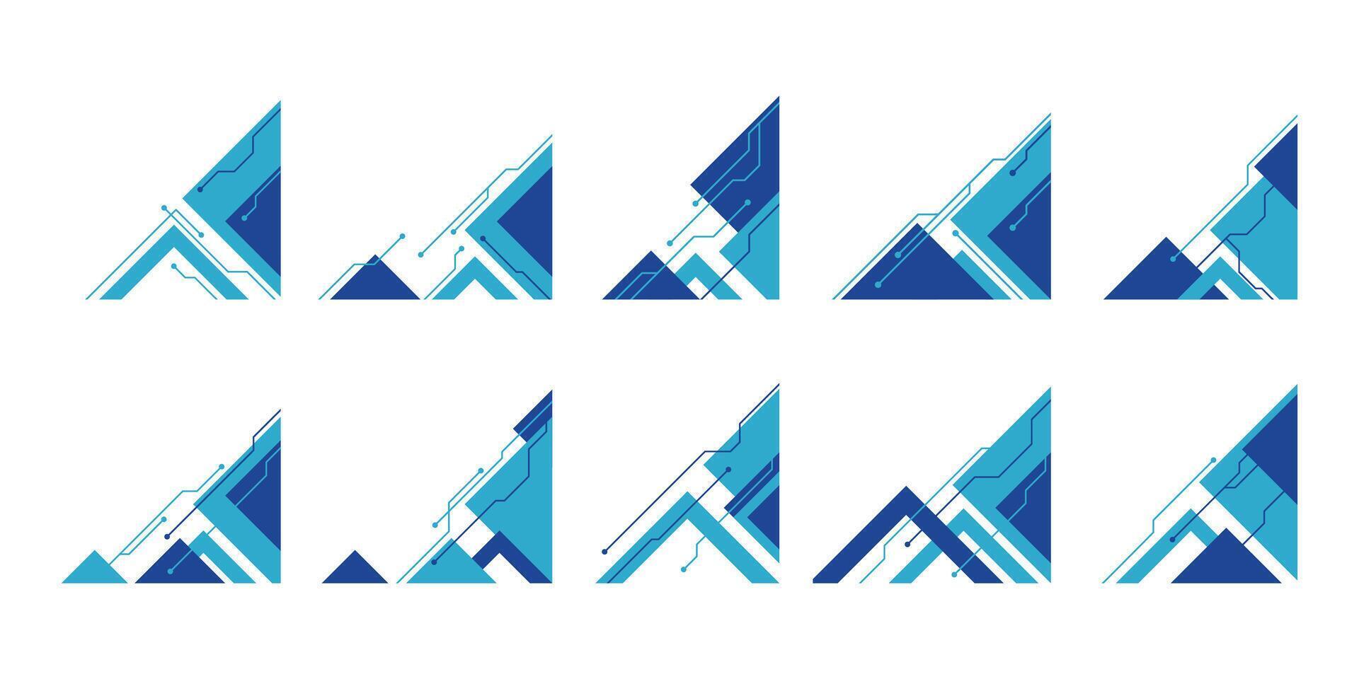 Tech Futuristic Corner Illustration vector