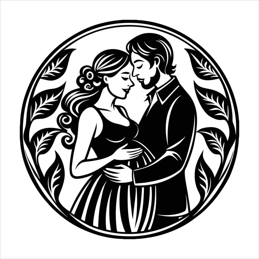 Silhouette Pregnant Woman vector