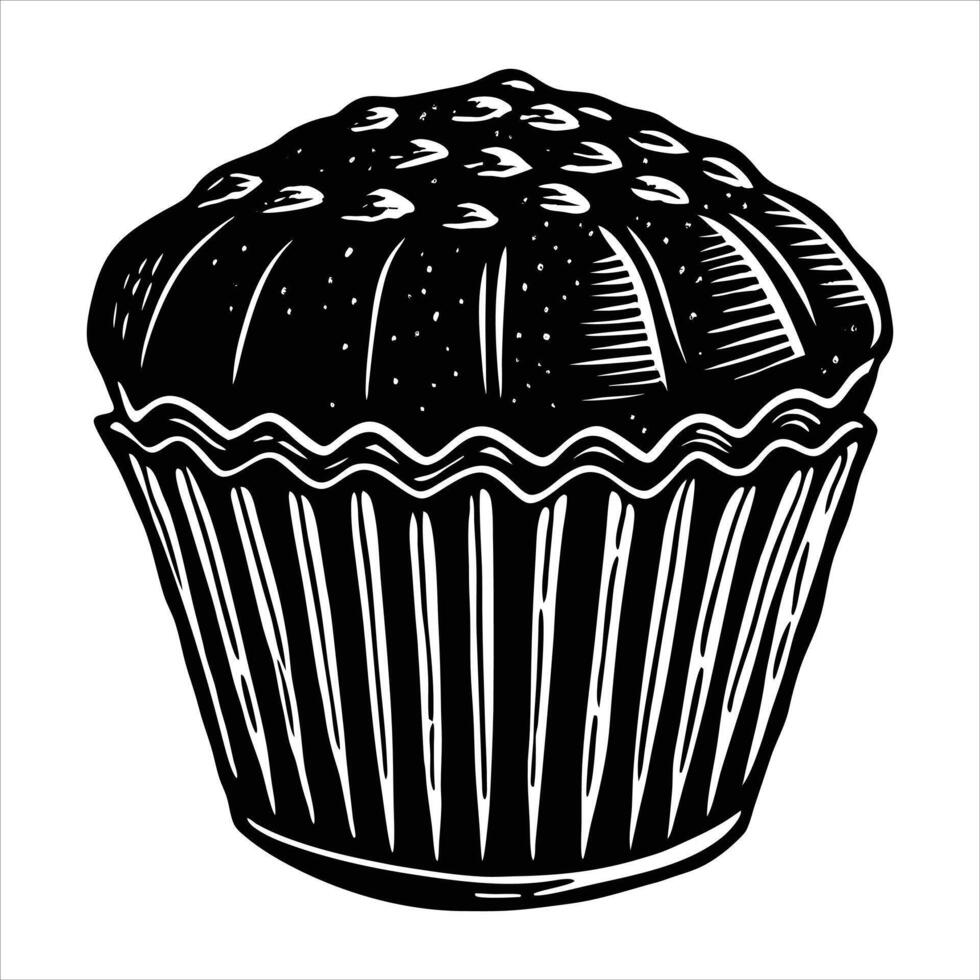 Fresh cupcake icon Simple vector