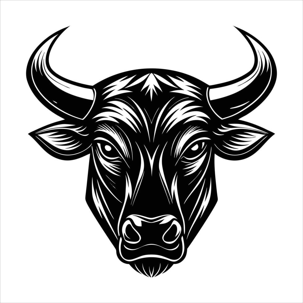 Bull Head Minimalist vector