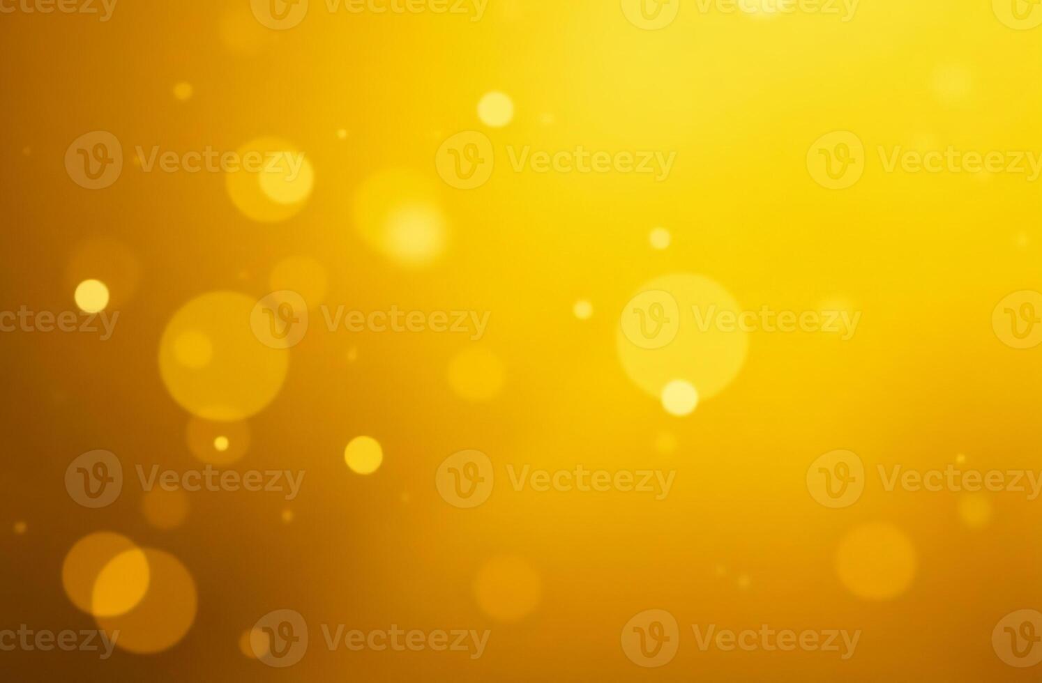 Abstract background round sparkling bokeh lights moves yellow background photo