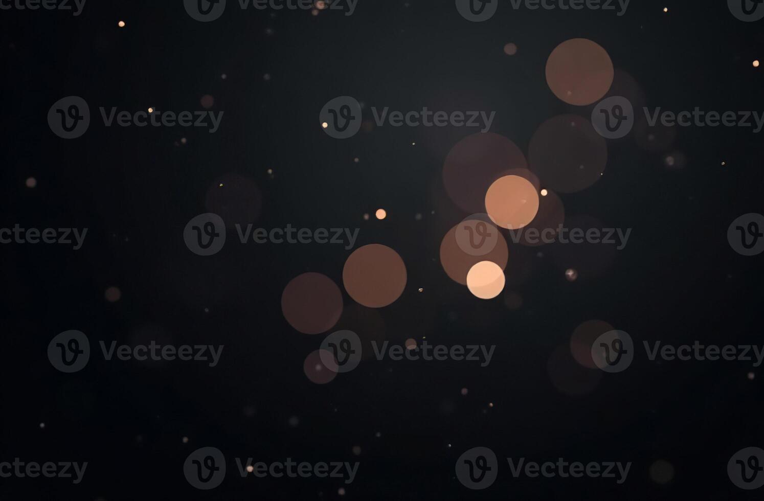 Abstract background round sparkling bokeh lights black background photo