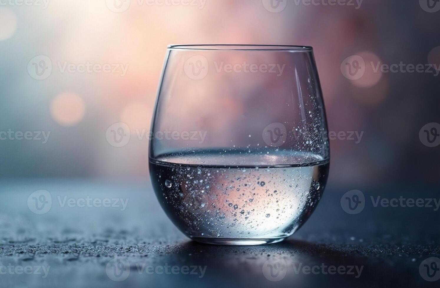 Glass mug with cold clean clear water with ice black background nice photo