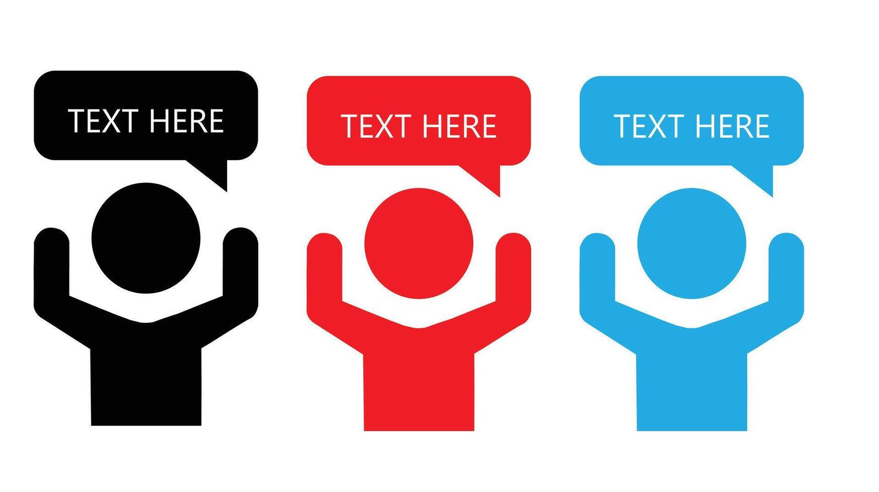 person icon with speech bubble text communication vector