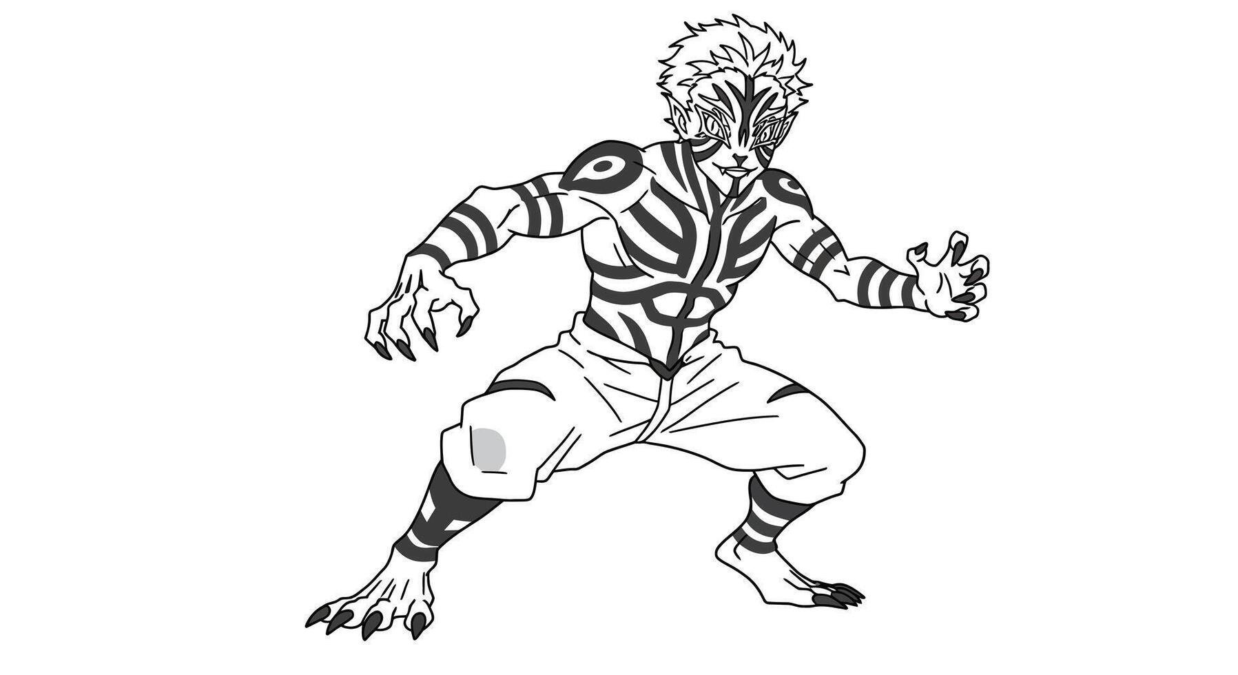 A coloring page of a zebra with a black and white design vector