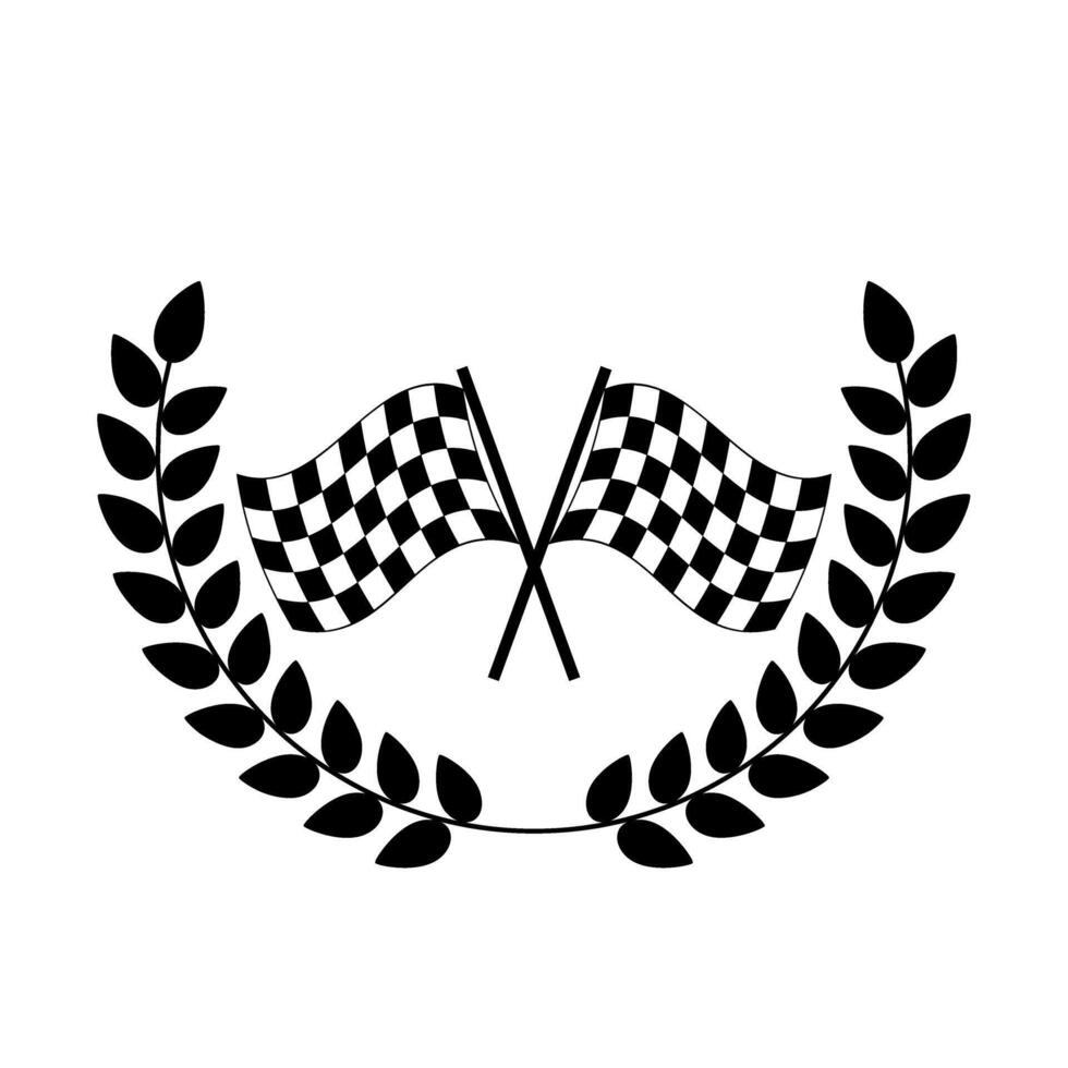 Race flags design, Winner first position competition success sport hobby competition and game theme illustration vector