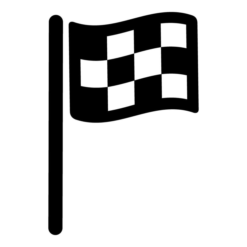 Checkered flag icon. Simple illustration of checkered flag icon for web vector