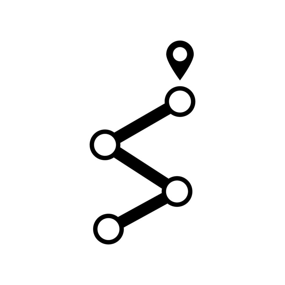 Map pointer icon, illustration. Flat design style eps 10 vector