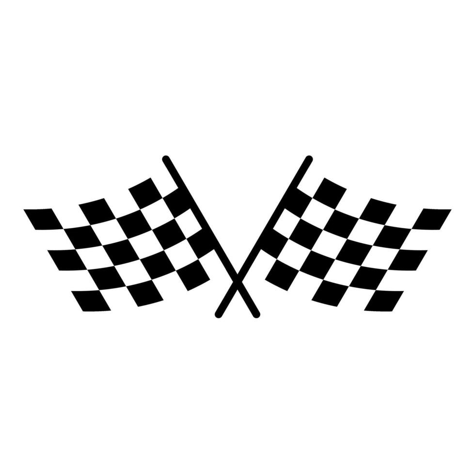 Race flags icon. Simple illustration of race flags icon for web vector