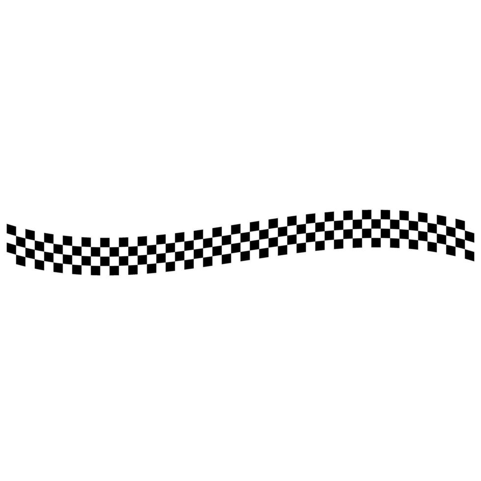 Race flag, simple black and white design elements isolated on white background vector
